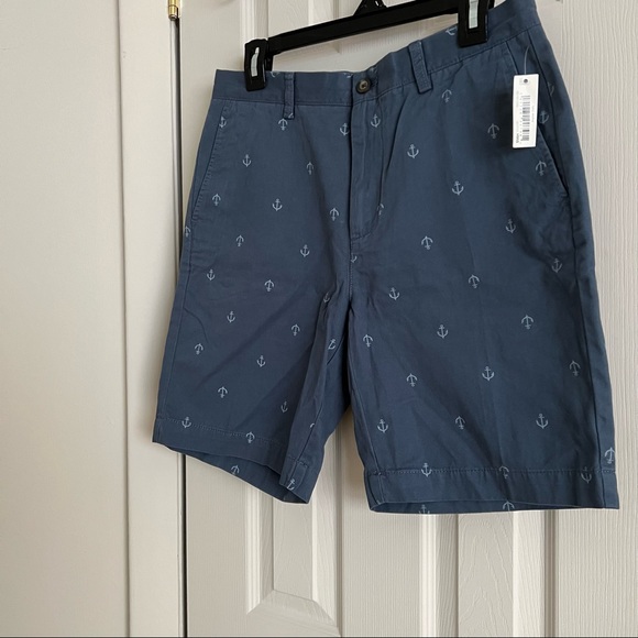 Navy Anchor Chino Shorts Size 32 - Picture 3 of 6
